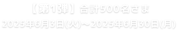 応募期間 2025年6月3日(火)～2025年6月30日(月)